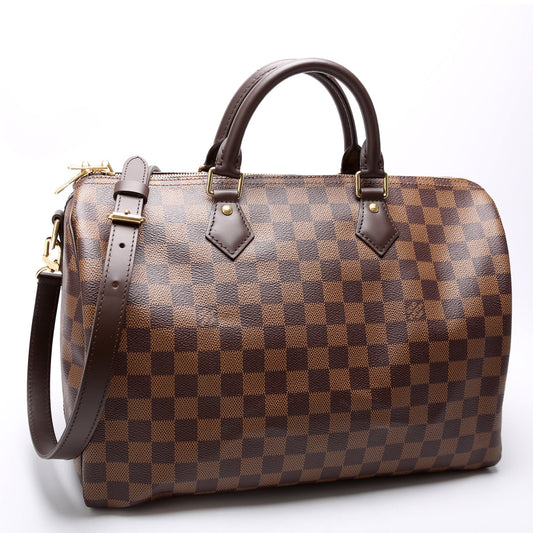 Louis Vuitton Speedy 35 Bandouliere Damier Ebene