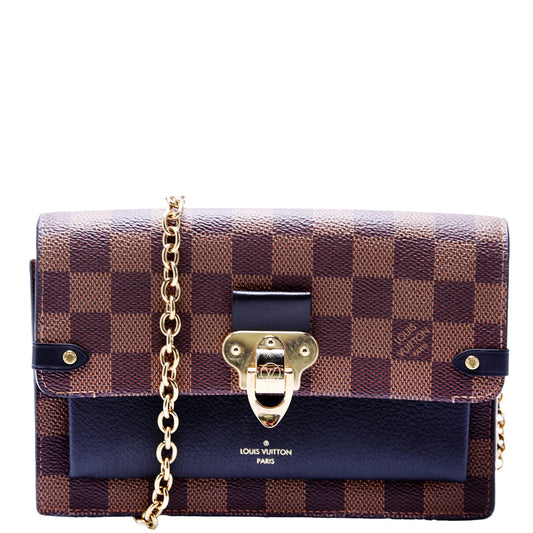 Louis Vuitton Vavin Chain Wallet Damier Ebene Black