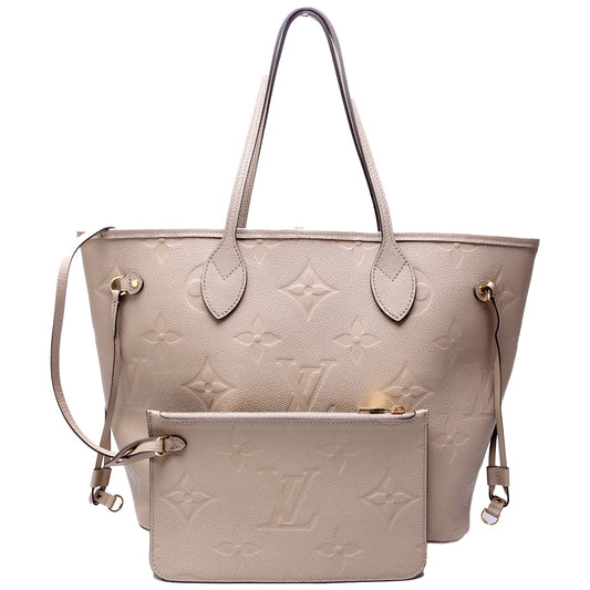 Louis Vuitton Neverfull with Wallet MM Empreinte Turtledove