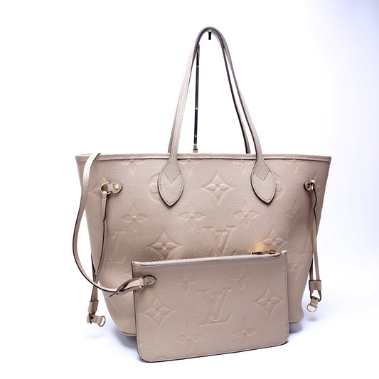 Louis Vuitton Neverfull with Wallet MM Empreinte Turtledove