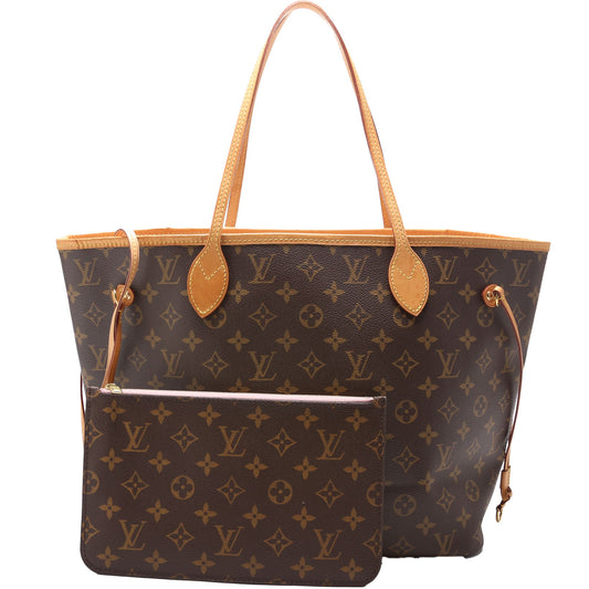 Louis Vuitton Neverfull W/ Wallet MM Monogram