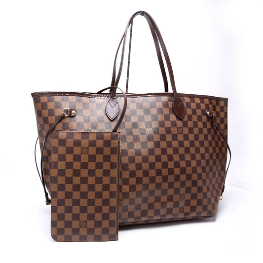 Louis Vuitton Neverfull With Wallet GM Damier Ebene