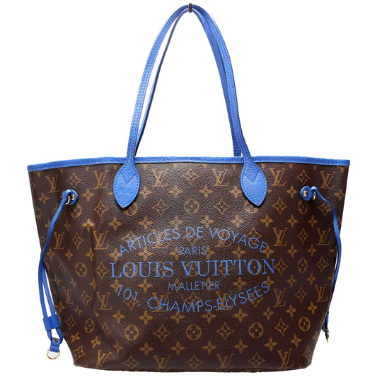Louis Vuitton Neverfull MM Ikat Monogram Blue