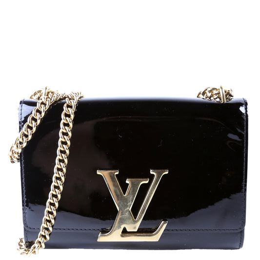 Louis Vuitton Louise MM Chain Bag Vernis Black