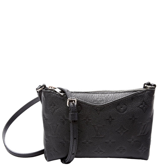 Louis Vuitton Pallas Clutch Uniformes Empreinte Black