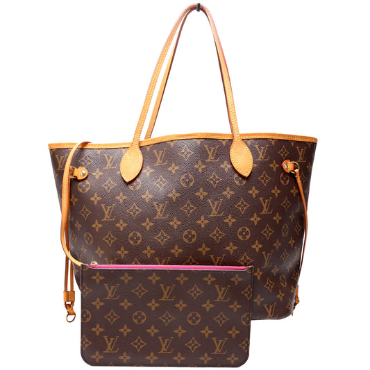 Louis Vuitton Neverfull with Wallet MM Monogram