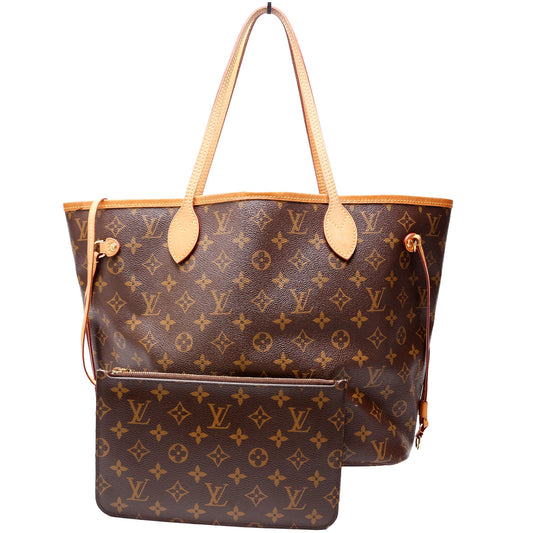 Louis Vuitton Neverfull With Wallet MM Monogram Yellow Interior