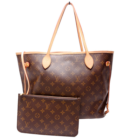 Louis Vuitton Neverfull with Wallet MM Monogram