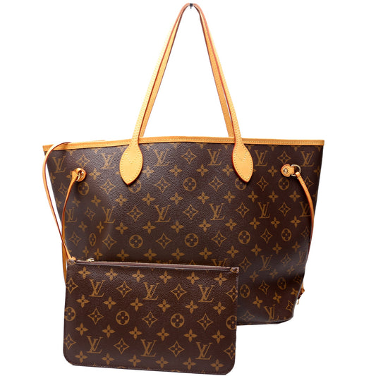 Louis Vuitton Neverfull with Wallet MM Monogram