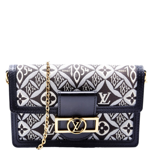 Louis Vuitton Dauphine Chain Wallet Since 1854 Jacquard Black