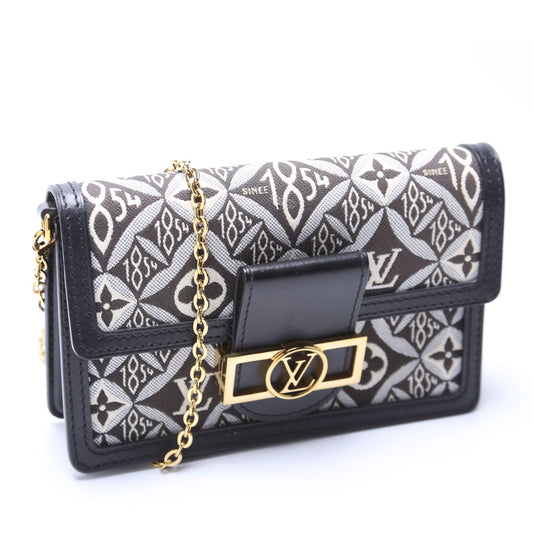 Louis Vuitton Dauphine Chain Wallet Since 1854 Jacquard Black