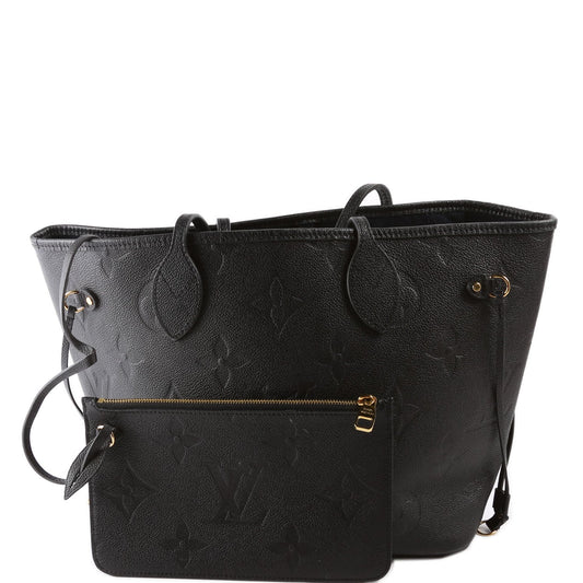 Louis Vuitton Neverfull W/Wallet MM Empreinte Black