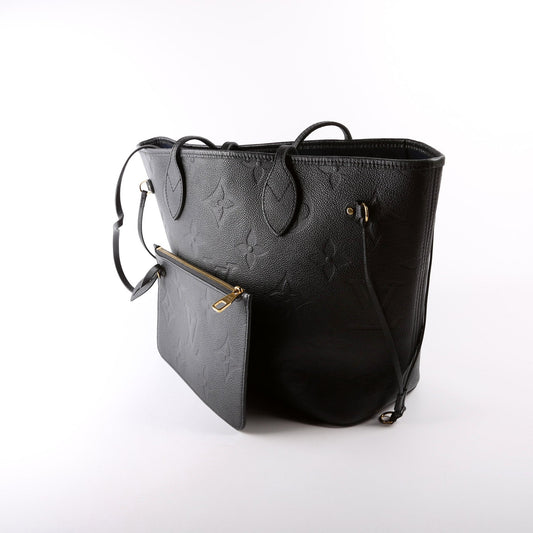 Louis Vuitton Neverfull W/Wallet MM Empreinte Black