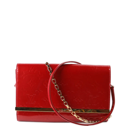 Louis Vuitton Ana Clutch Vernis Red