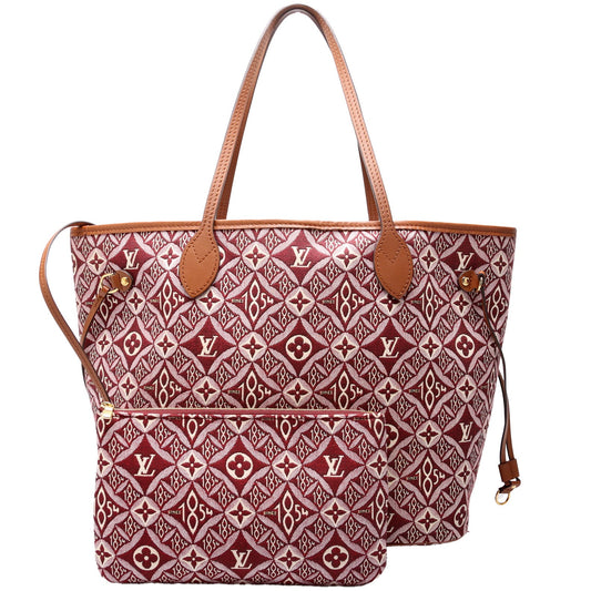 Louis Vuitton Neverfull With Wallet MM Since 1854 Jacquard Burgundy