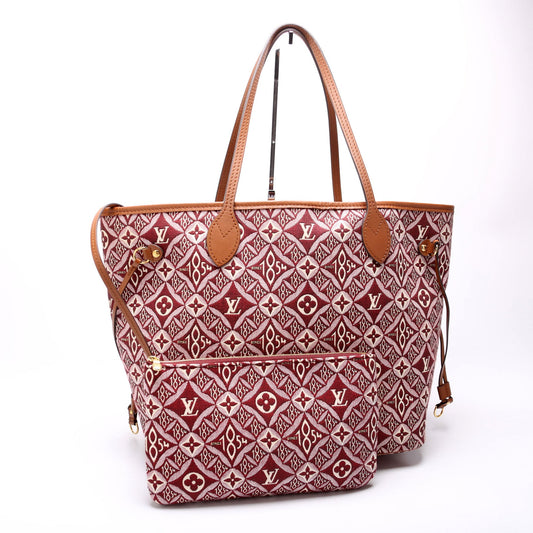 Louis Vuitton Neverfull With Wallet MM Since 1854 Jacquard Burgundy