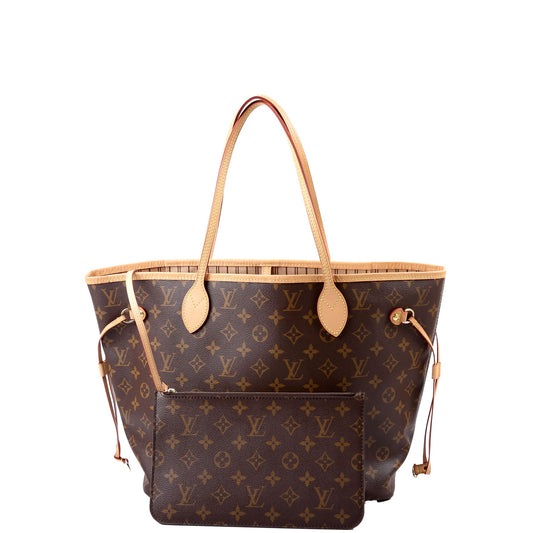 Louis Vuitton Neverfull with Wallet MM Monogram