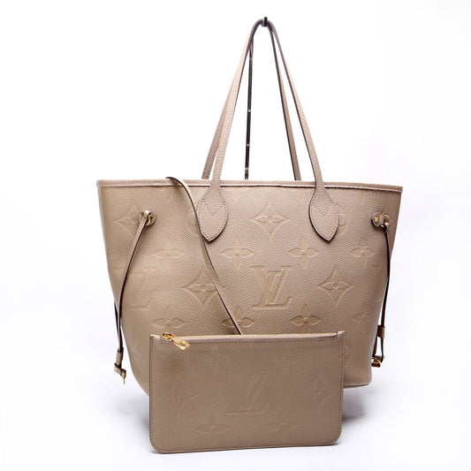 Louis Vuitton Neverfull W/Wallet MM Empreinte Taupe