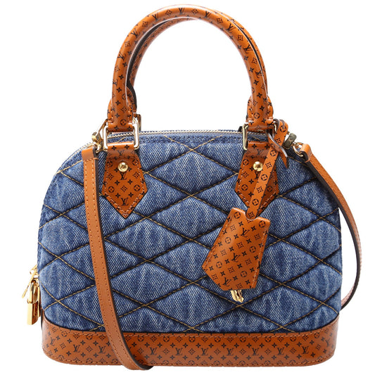 Louis Vuitton Alma BB Malletage Monogram Denim Blue/Brown