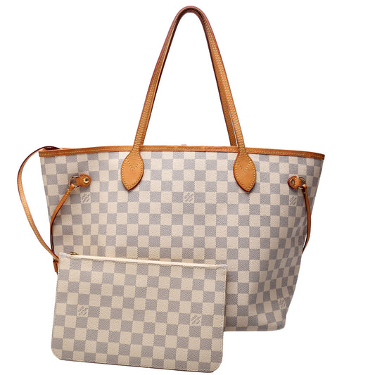 Louis Vuitton Neverfull MM W/ Wallet Damier Azur
