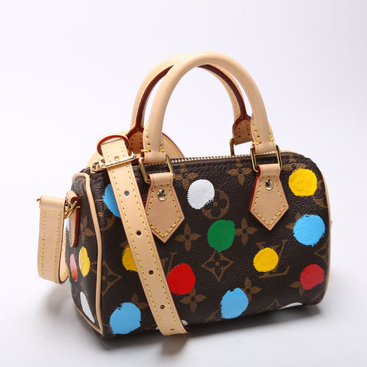 Louis Vuitton  X YK Nano Speedy Monogram Dots