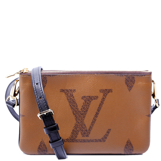 Louis Vuitton Double Zip Pochette Giant Reverse Monogram