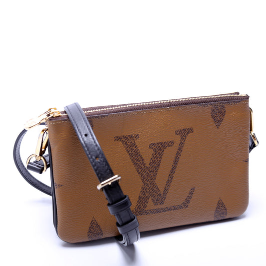 Louis Vuitton Double Zip Pochette Giant Reverse Monogram