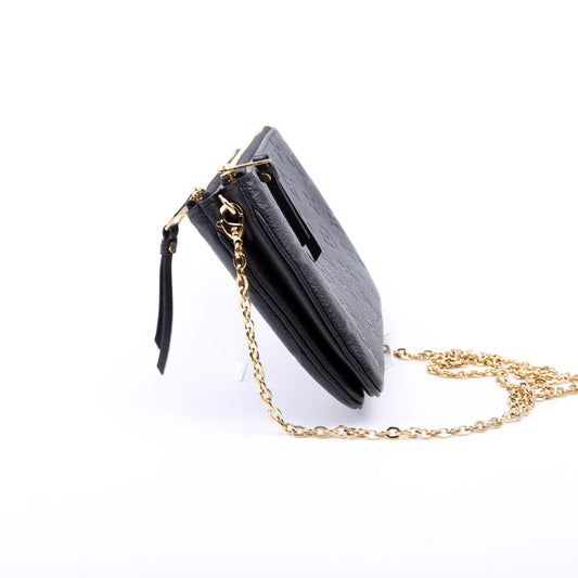 Louis Vuitton Double Zip Pochette Empreinte Black