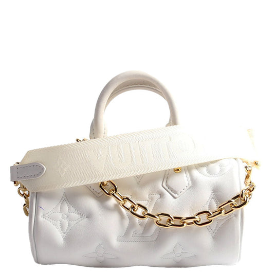 Louis Vuitton Papillon BB Bubblegram Calfskin White