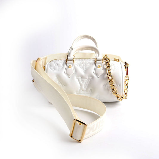 Louis Vuitton Papillon BB Bubblegram Calfskin White
