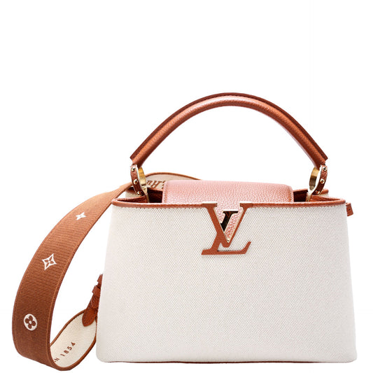 Louis Vuitton Capucines MM Taurillon Canvas Brown/Beige