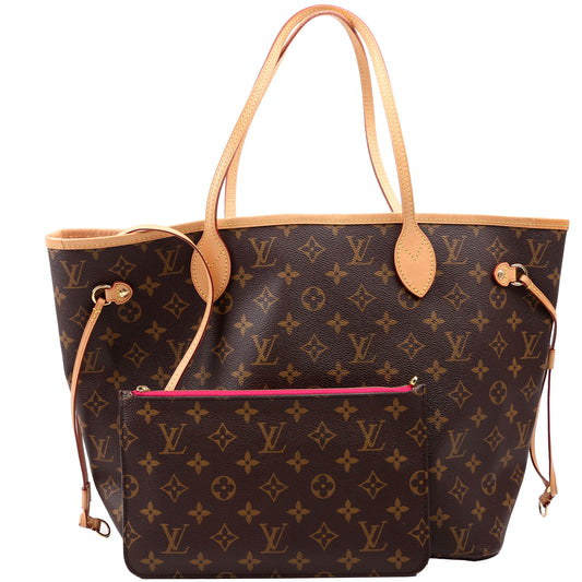Louis Vuitton Neverfull with Wallet MM Monogram