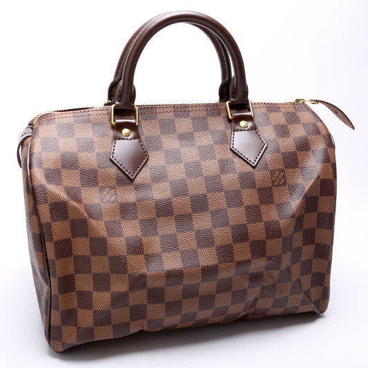 Louis Vuitton Speedy 30 Damier Ebene Red
