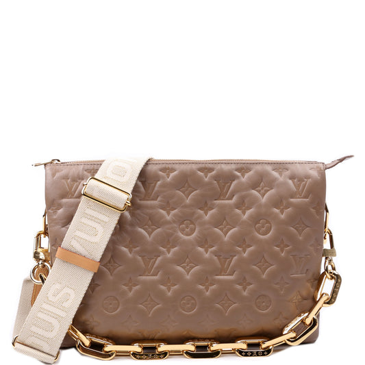 Louis Vuitton Coussin MM Lambskin Taupe