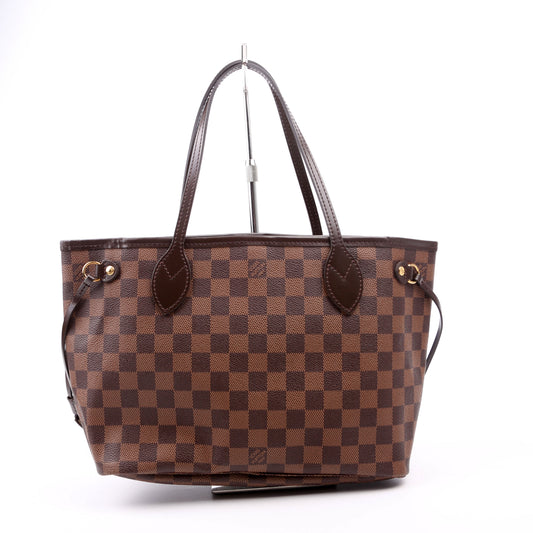 Louis Vuitton Neverfull With Wallet PM Damier Ebene Red