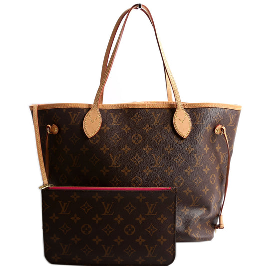Louis Vuitton Neverfull With Wallet MM Monogram Brown/Berry
