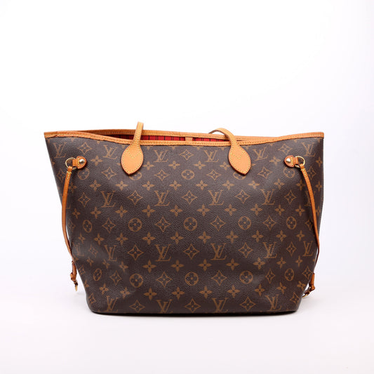 Louis Vuitton Neverfull With Wallet MM Monogram Red