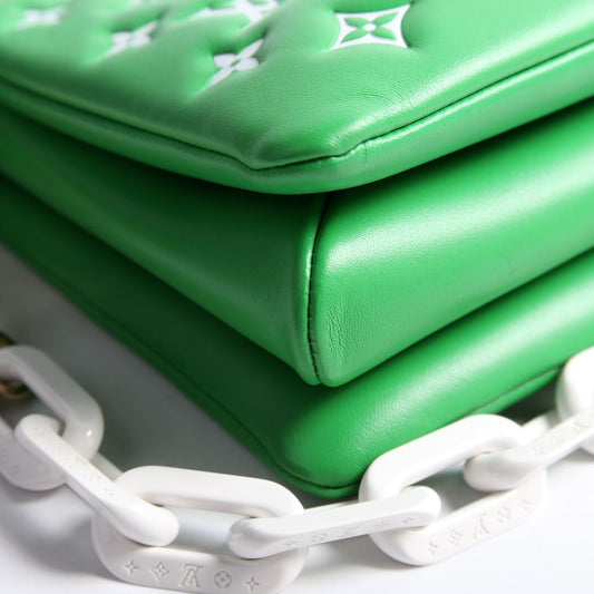 Louis Vuitton Coussin PM Match Lambskin Monogram Green/White