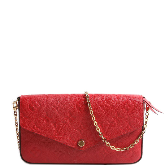 Louis Vuitton Pochette Felicie Empreinte Red/Gold