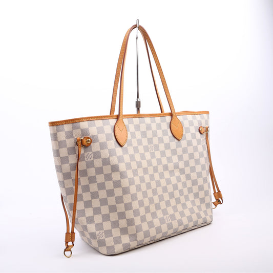 Louis Vuitton Neverfull With Wallet MM Damier Azur