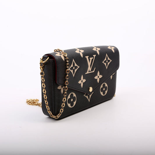 Louis Vuitton Pochette Felicie Bicolor Empreinte Black/Beige