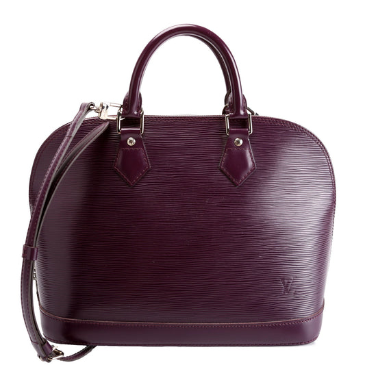 Louis Vuitton Alma With Strap Pm Epi Older Purple