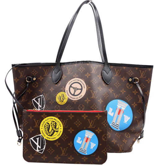 Louis Vuitton Neverfull with Wallet MM My World Tour Monogram