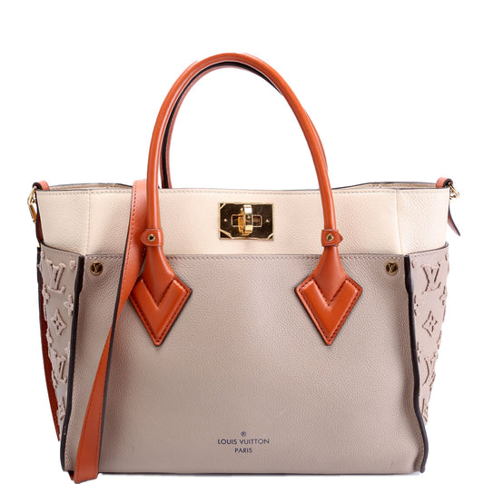 Louis Vuitton On My Side MM Calfskin Taupe