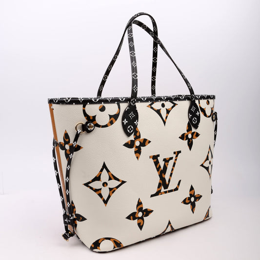 Louis Vuitton Neverfull With Wallet MM Jungle Ivory/Brown