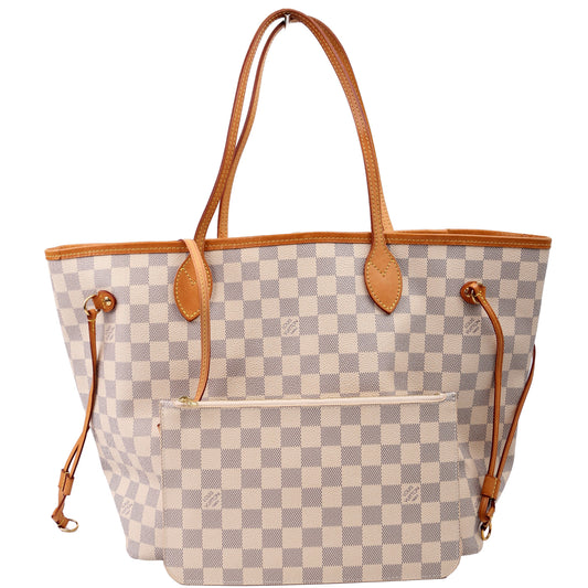 Louis Vuitton Neverfull With Wallet MM Damier Azur