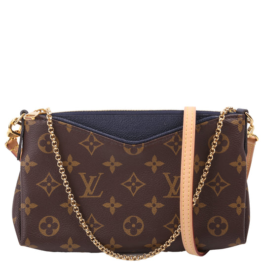 Louis Vuitton Pallas Clutch Monogram Navy