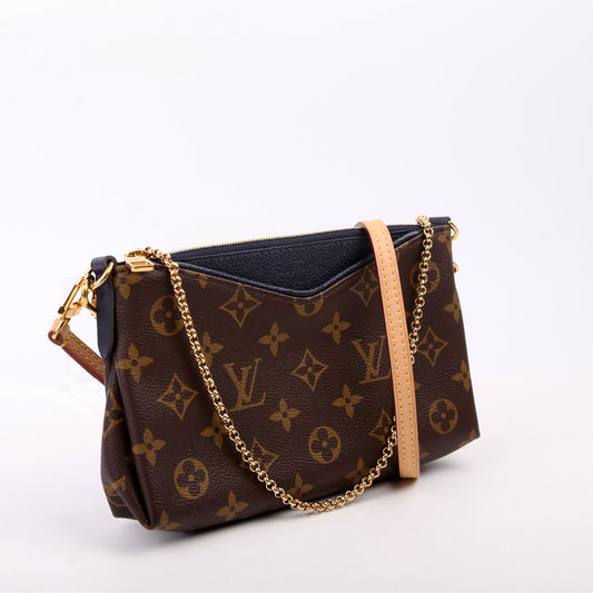 Louis Vuitton Pallas Clutch Monogram Navy