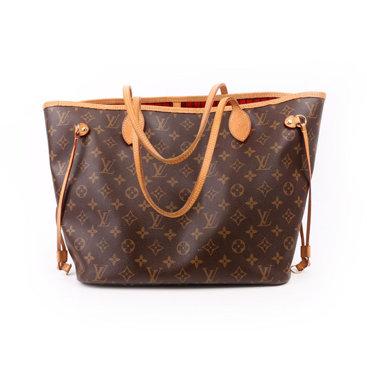 Louis Vuitton Neverfull With Wallet MM Monogram Red