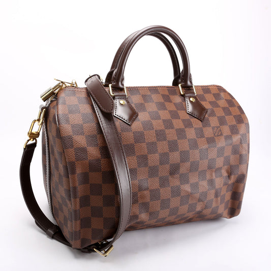 Louis Vuitton Speedy 30 Bandouliere Damier Ebene